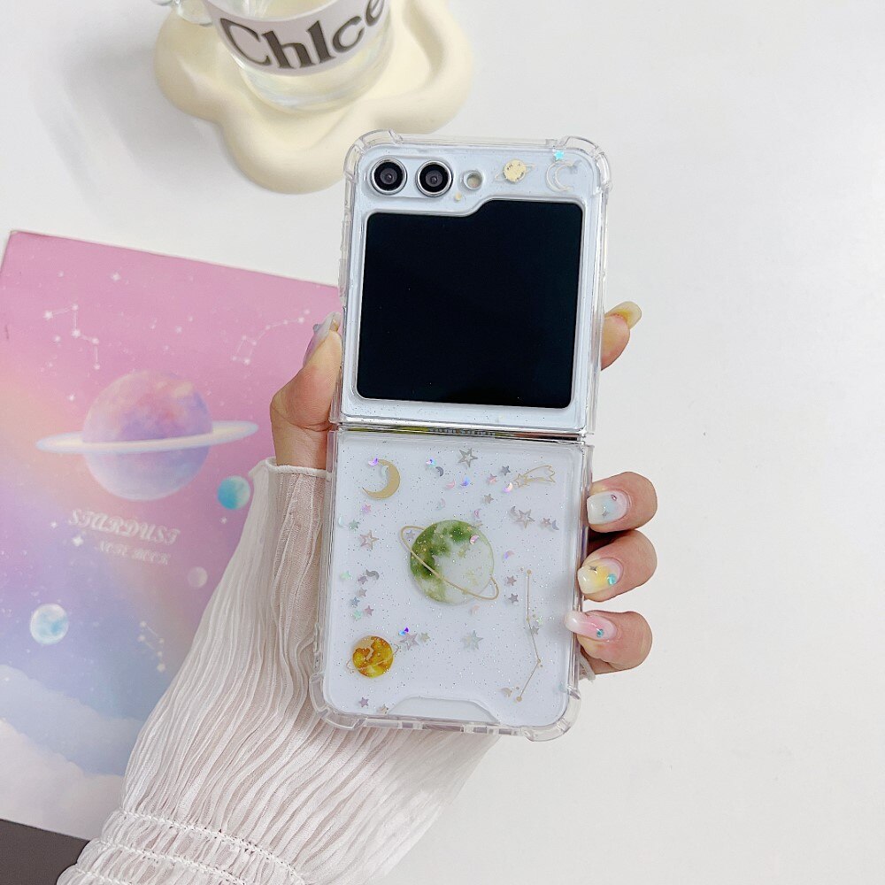 Cute Clear Star Case For Samsung Galaxy Z Flip 5