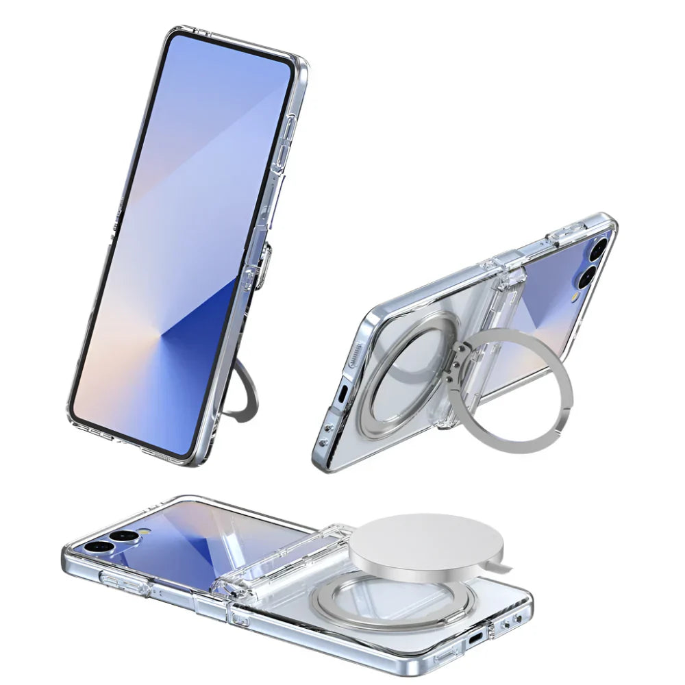 Clear Magnetic Ring Kickstand Cover