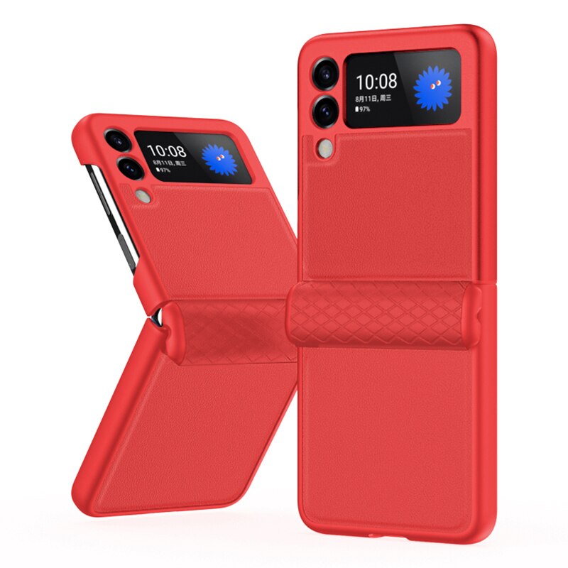 Luxury Leather Hinge Protective Case For Samsung Galaxy Z Flip 4