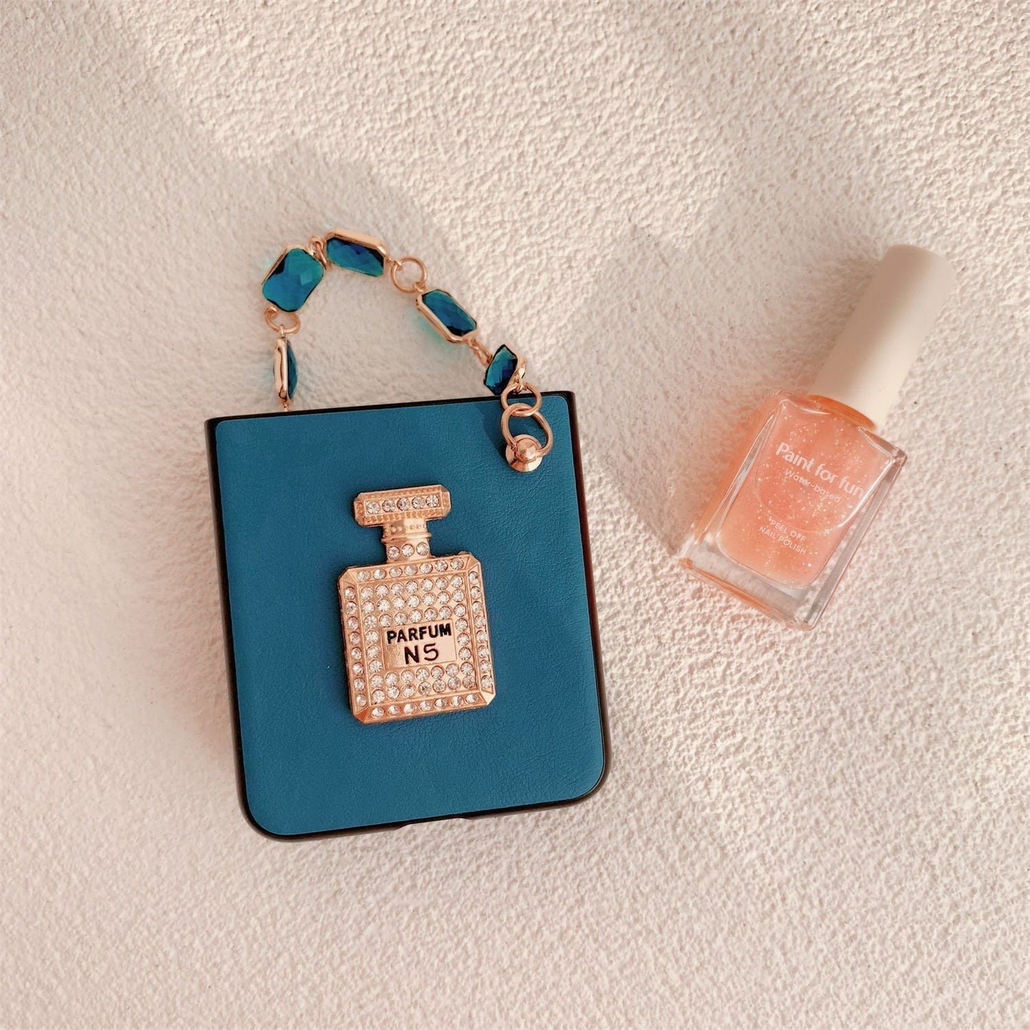 Elegant Blue Leather Case for Samsung Z Flip Galaxy Z Flip 4