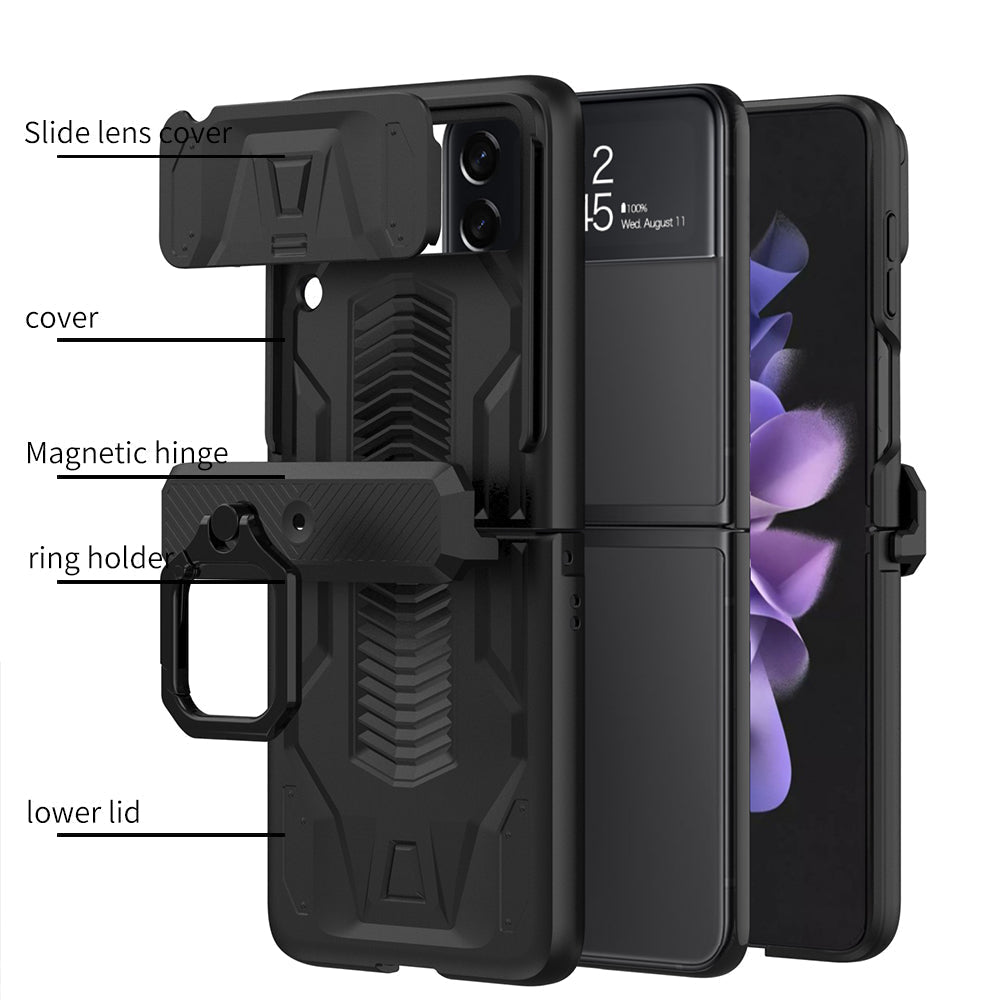 Magnetic Armor Case with Camera Protection For Samsung Galaxy Z Flip 4
