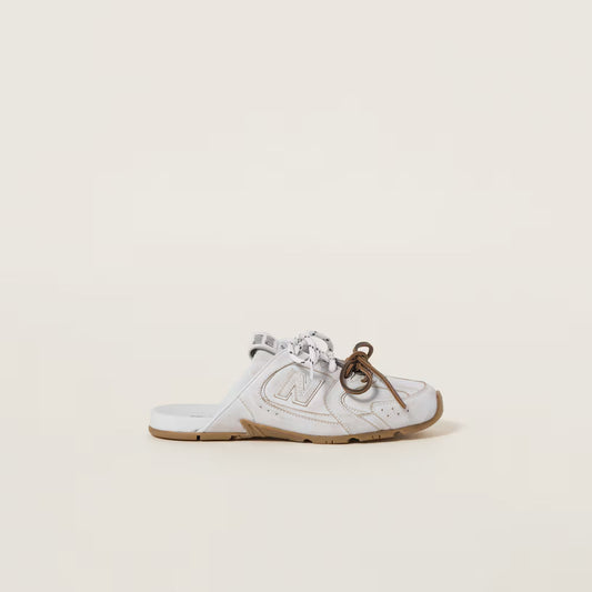 530 SL Mules – Bleached Leather & Gum Sole White Edition