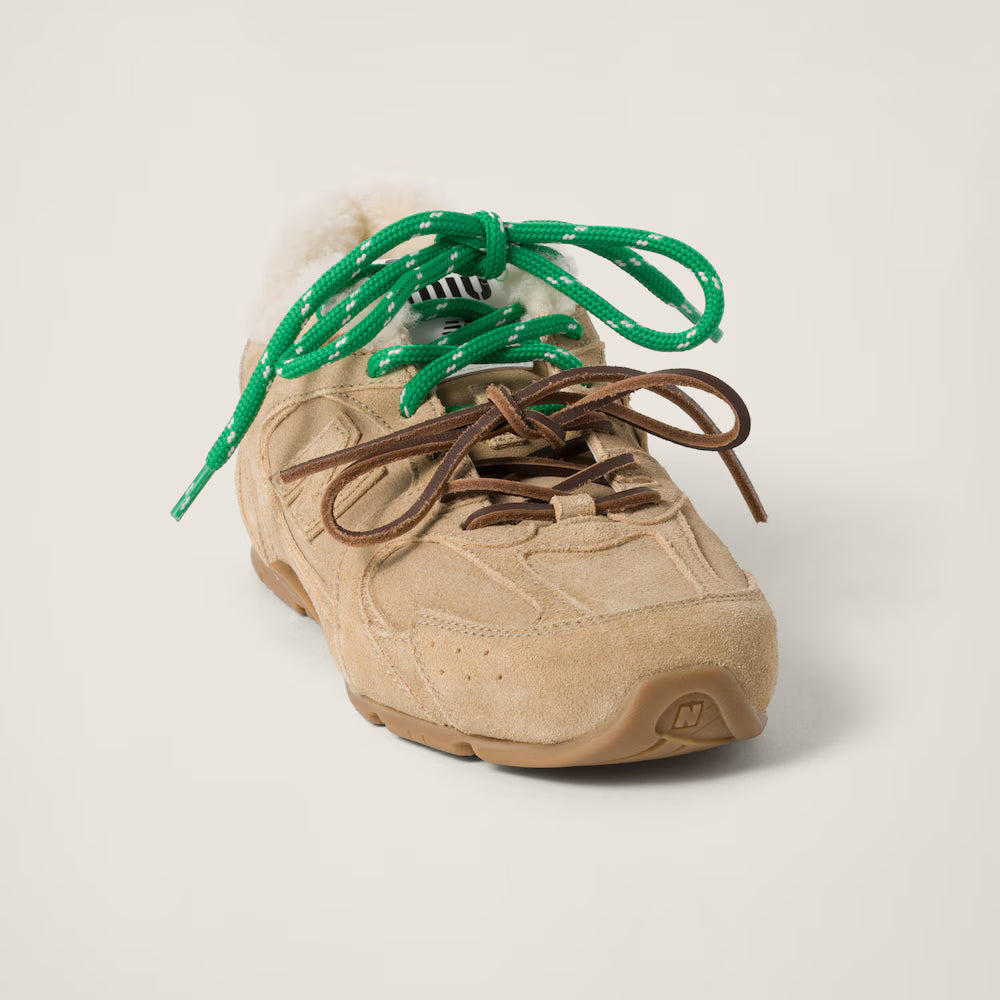 530 SL Runner – Bleached Leather & Shearling Edition (Écru)