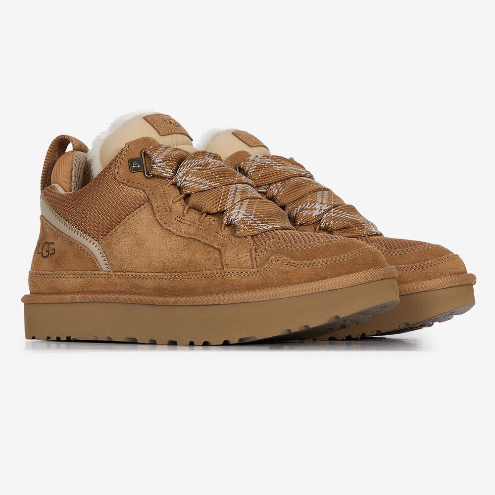 Suede Shearling Low Baskets - Chestnut Edition