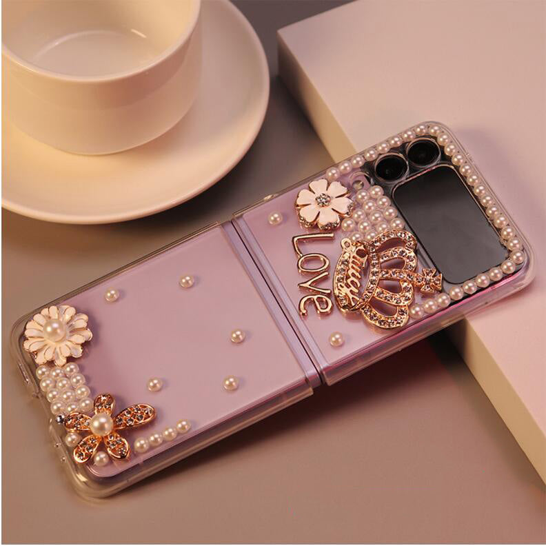 Fashion Crown Rhinestone Case For Samsung Galaxy Z Flip 4
