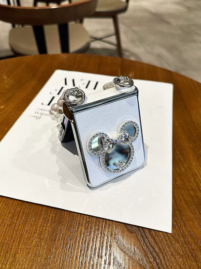 CUTE CARTOON MIRROR CASE FOR GALAXY Z FLIP 5