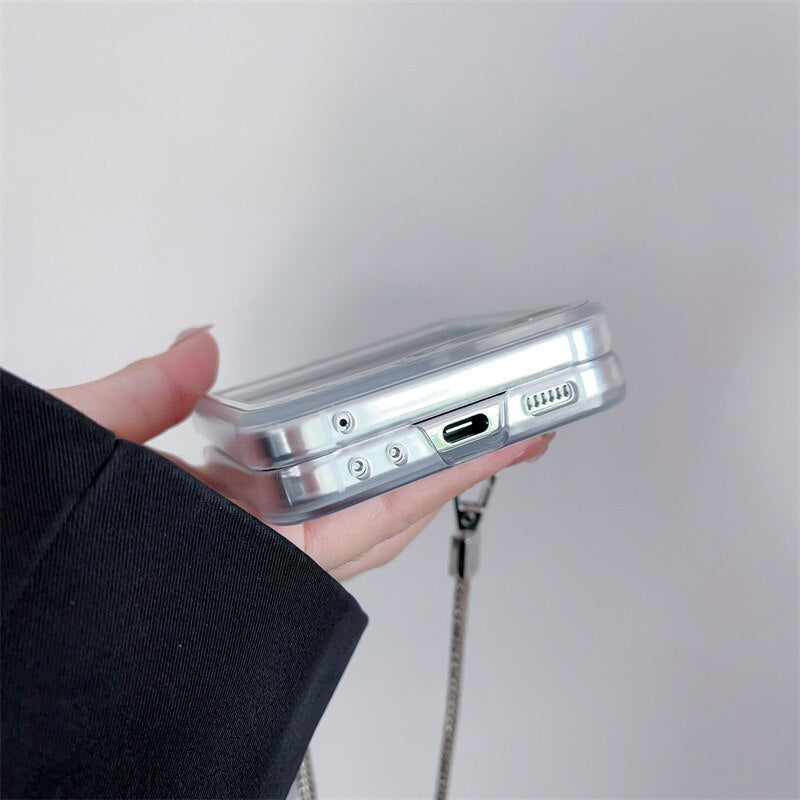 Cute Cartoon Mirror Case For Samsung Galaxy Z Flip 5