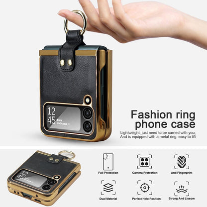 Retro Leather Case For Samsung Galaxy Z Flip 4 Flip 4
