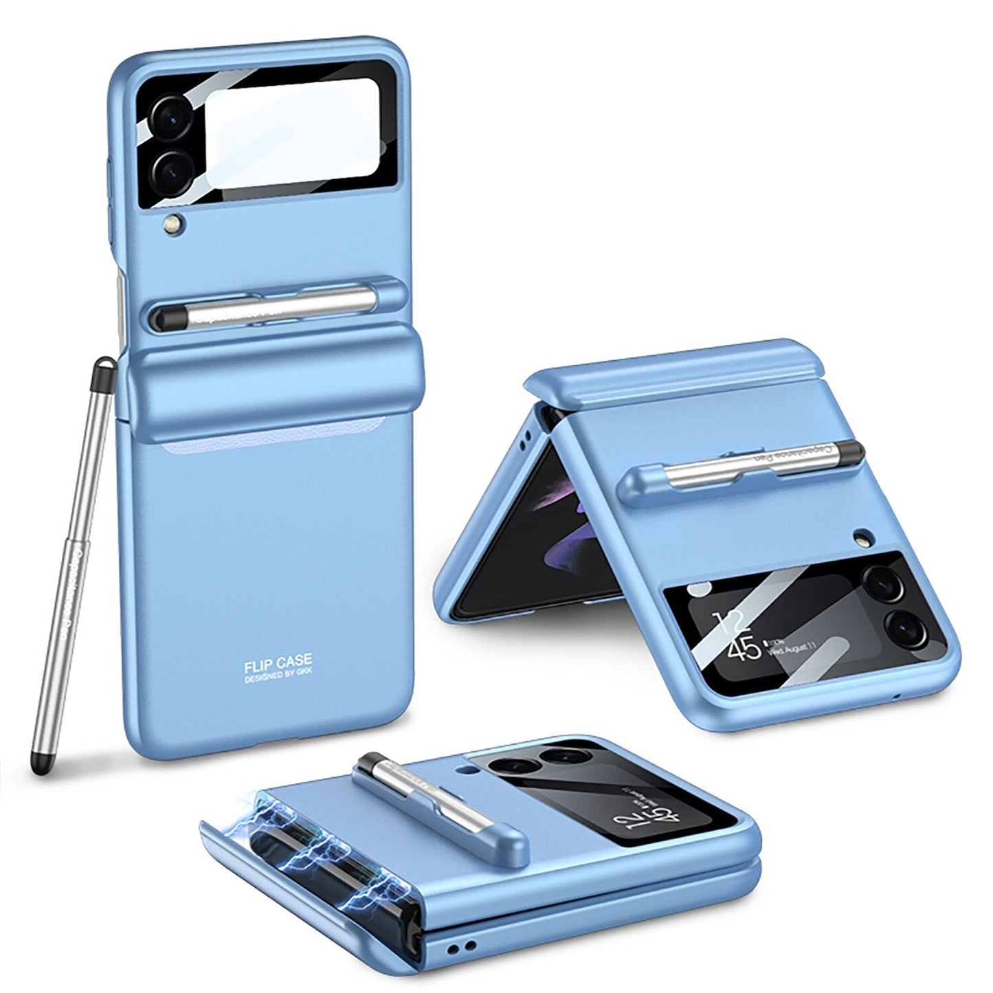 Magnetic Hinge Case with Pen For Samsung Galaxy Z Flip 4