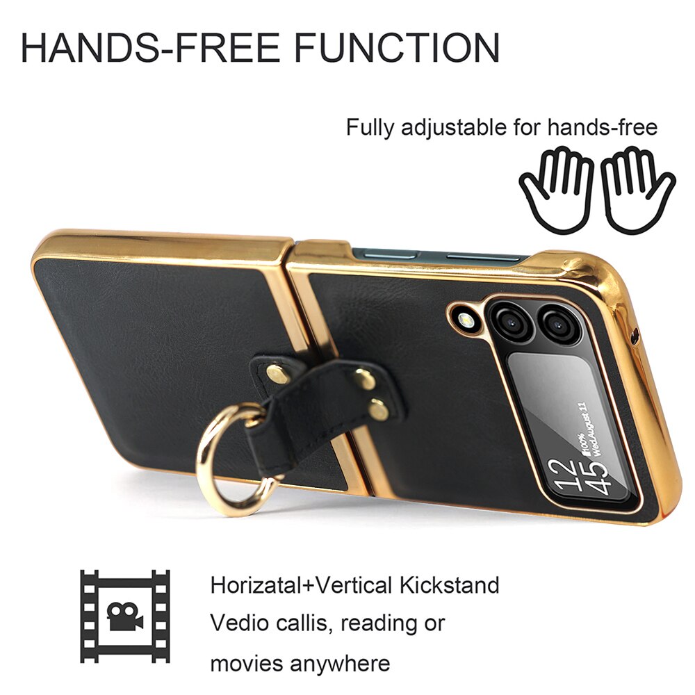 Retro Leather Case For Samsung Galaxy Z Flip 4 Flip 4