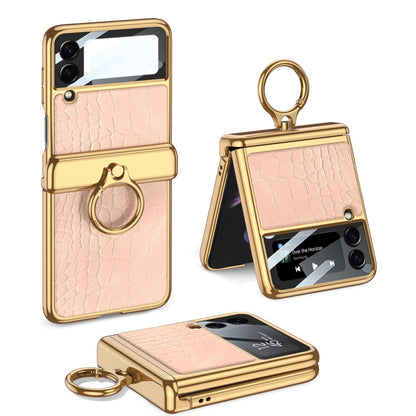 Magnetic Leather Case with Ring Holder For Samsung Galaxy Z Flip 4