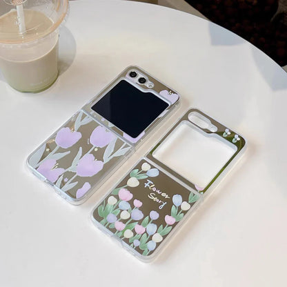 Tulip Flower Mirror Case for Samsung Galaxy Z Flip 3/4/5