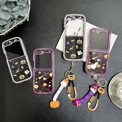 Happy Halloween Pumpkin Ghost Case for Samsung Galaxy Z Flip 3/4/5/6