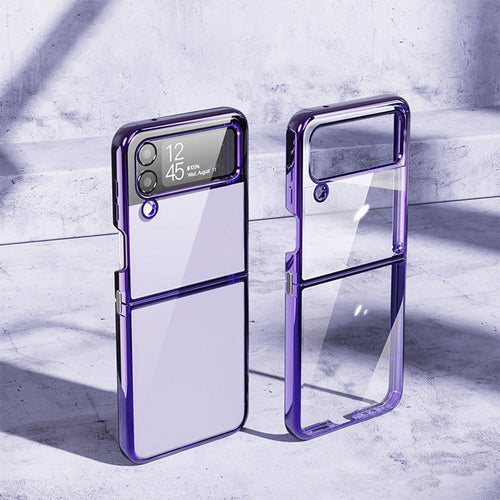 Luxury Transparent Folding Case For Samsung Galaxy Z Flip 4