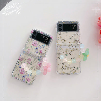Case with Flowers Bracelet  for Samsung Galaxy Z Flip 4