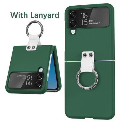 Luxury Ring Holder Case With Lanyard For Samsung Galaxy Z Flip 4