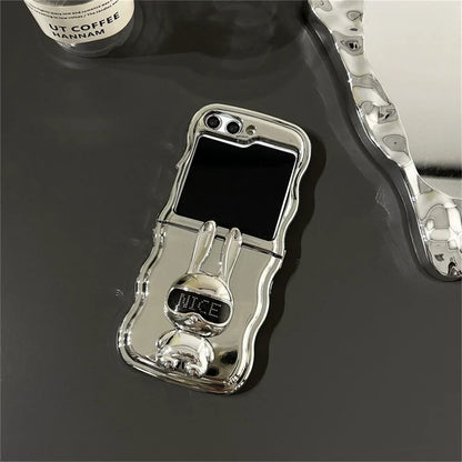 Rabbit Stand Wave Case for Samsung Galaxy Z Flip 3/4/5/6