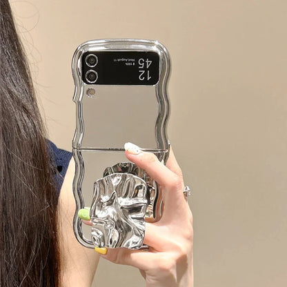 Tinfoil Bracket Wave Case for Samsung Galaxy Z Flip 3/4/5