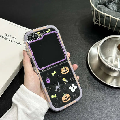 Happy Halloween Pumpkin Ghost Case for Samsung Galaxy Z Flip 3/4/5/6