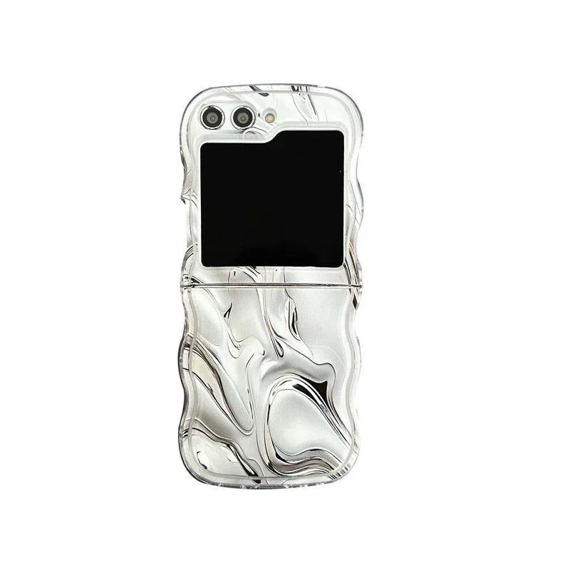 Metallic Water Ripple Phone Case for Samsung Galaxy Z Flip Series