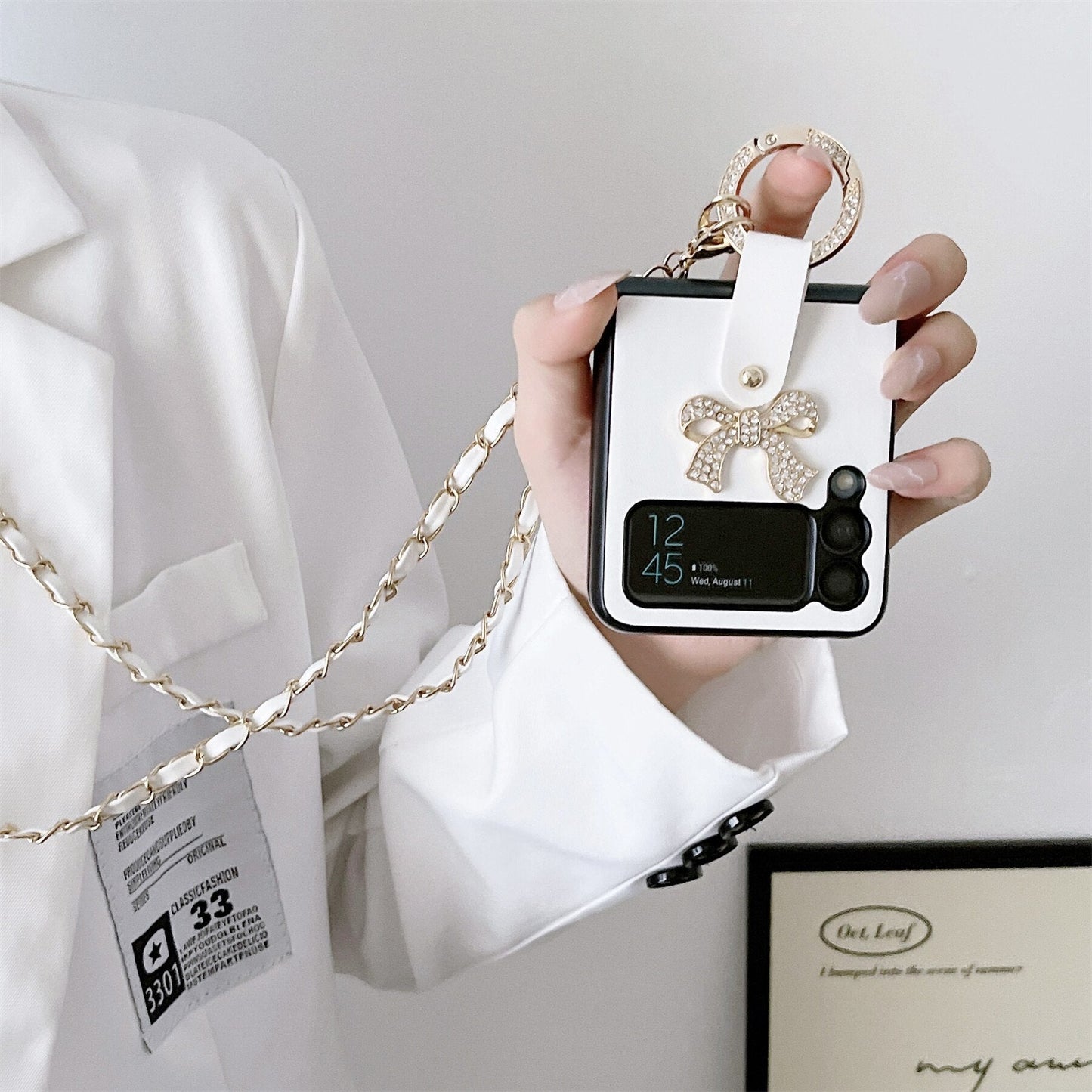 Luxury Crossbody Leather Case for Samsung Galaxy Z Flip 4