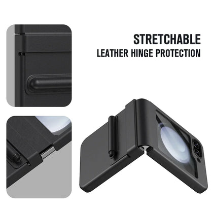 Leather Case With Touch Pen Case for Galaxy Z Flip 5