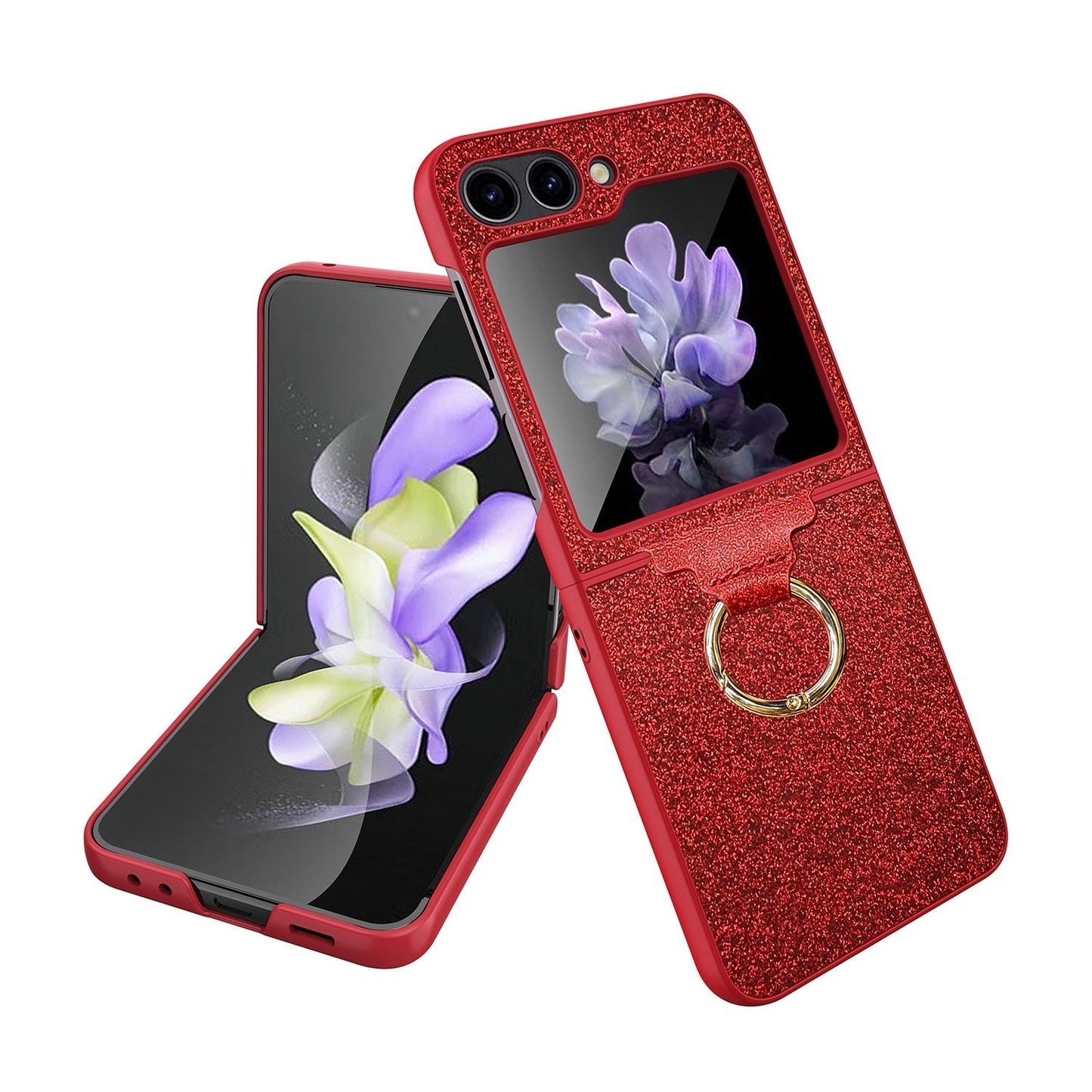 Luxury Colorful Case with Ring Bracket For Galaxy Z Flip 5