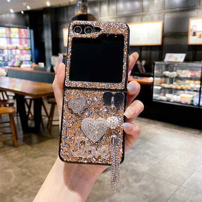 Luxury Heart Diamond Case for Samsung Galaxy Z Flip 3/4/5