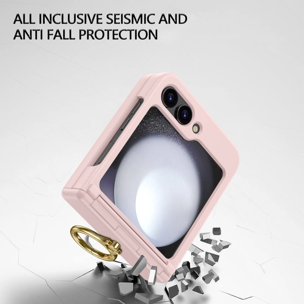 Shockproof Matte Case with Ring Holder For Samsung Galaxy Z Flip 5