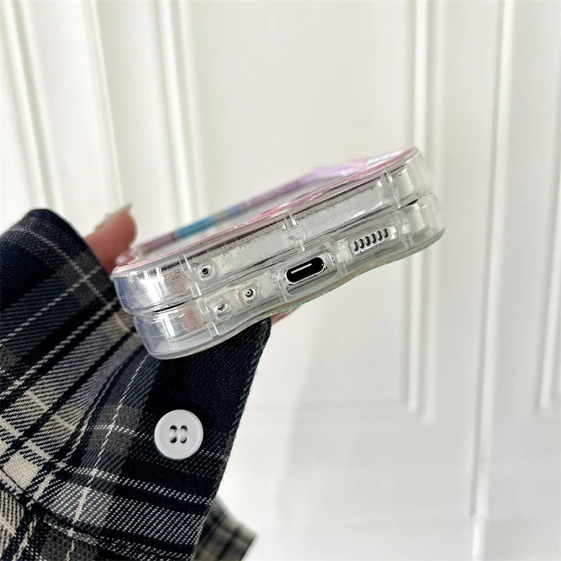 Cute Moon Butterfly Bracelet Phone Case for Samsung Galaxy Z Flip 3/4/5/6