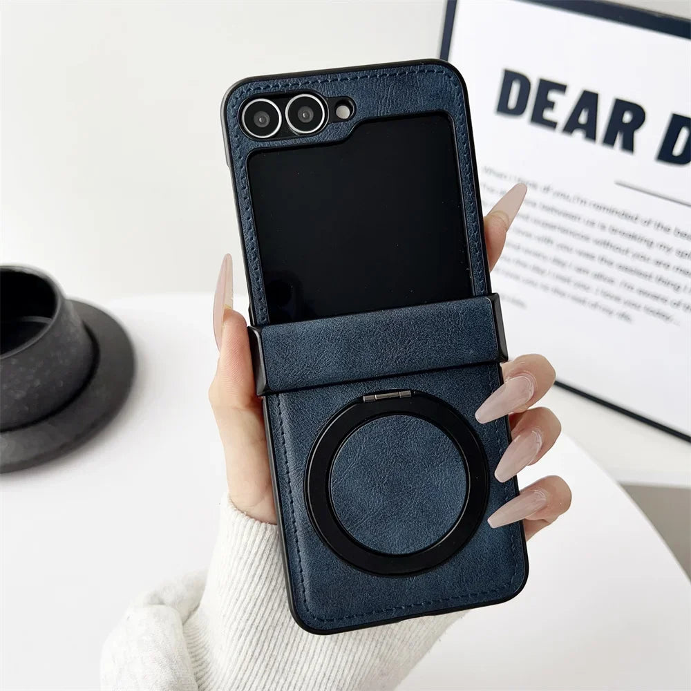 Leather Magnetic Case For Samsung Galaxy Z Flip