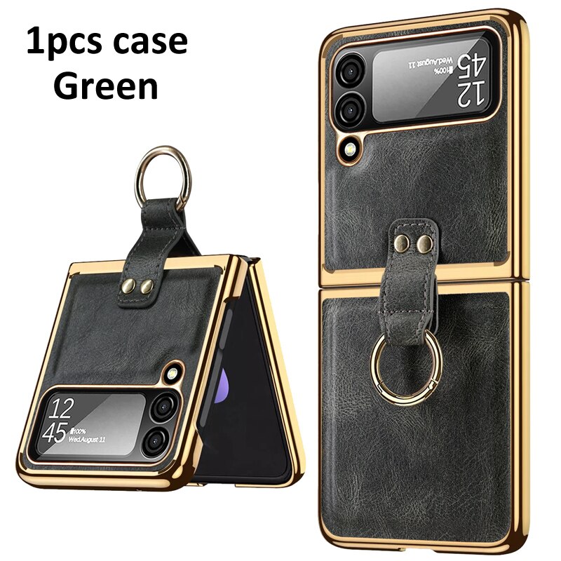 Retro Leather Case For Samsung Galaxy Z Flip 4 Flip 4