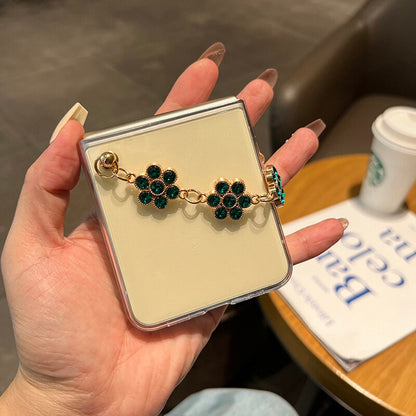 Luxury Rhinestone Bracelet Case For Samsung Galaxy Z Flip 4