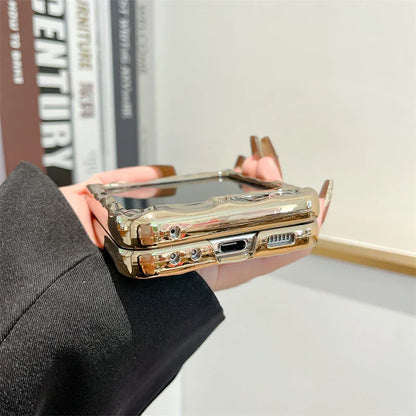 Luxury Leopard Print Phone Case for Samsung Galaxy Z Flip 3/4/5/6