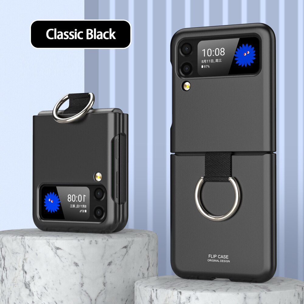 Shockproof Matte Case with Ring For Samsung Galaxy Z Flip 4