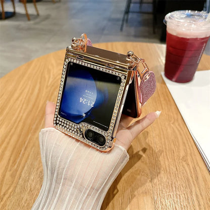 Luxury Glitter Wristband Case for Galaxy Z Flip