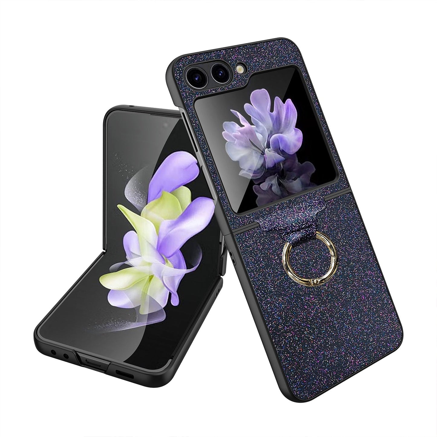 Luxury Colorful Case with Ring Bracket For Galaxy Z Flip 5