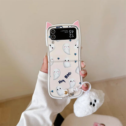 Cute 3D Halloween Ghost Case for Samsung Galaxy Z Flip 3/4/5/6