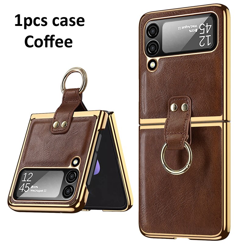 Retro Leather Case For Samsung Galaxy Z Flip 4 Flip 4