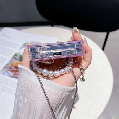 Cute Pearl Bow Case for Samsung Galaxy Z Flip 3/4/5