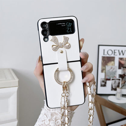 Luxury Crossbody Leather Case for Samsung Galaxy Z Flip 4