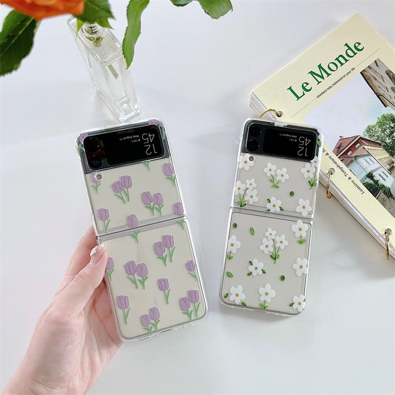 Retro Tulip Flower Case for Samsung Galaxy Z Flip 4