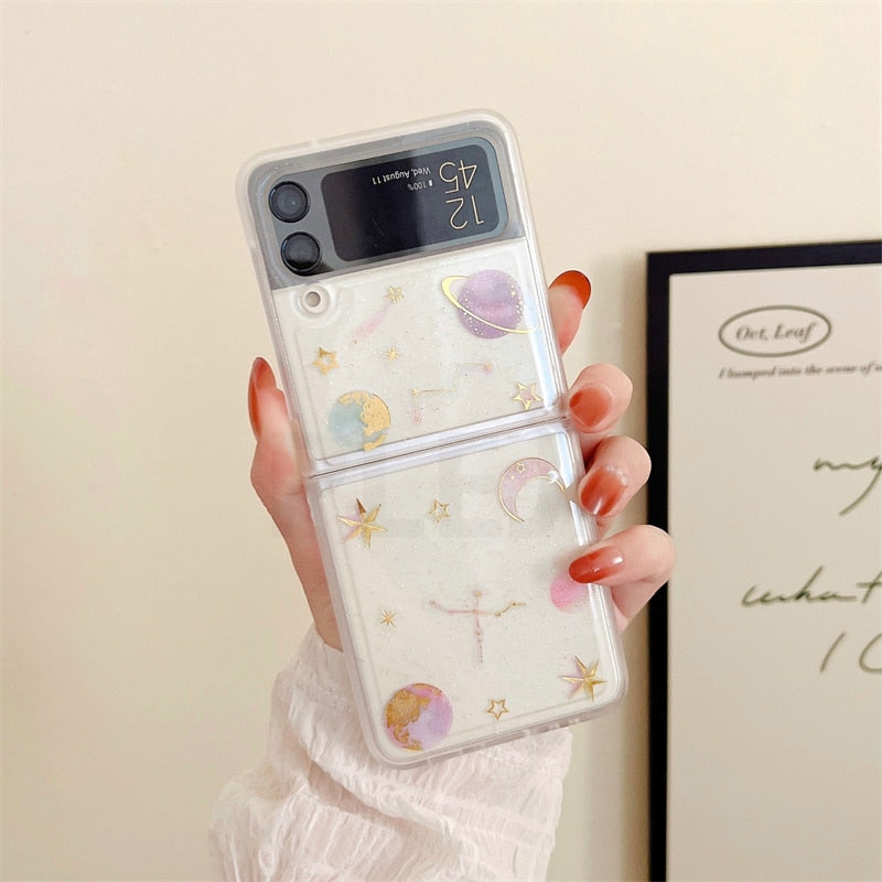 Cute 3D Stars Case For Samsung Galaxy Z Flip 4
