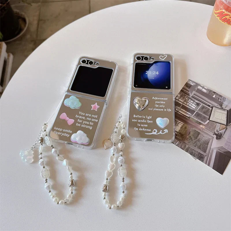 3D Cloud Love Heart Case for Samsung Galaxy Z Flip 3/4/5