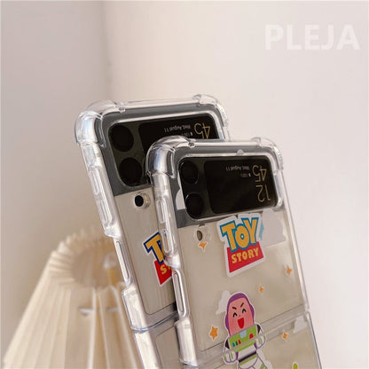 Cute Cartoon Clear Phone Case For Galaxy Z Flip 4