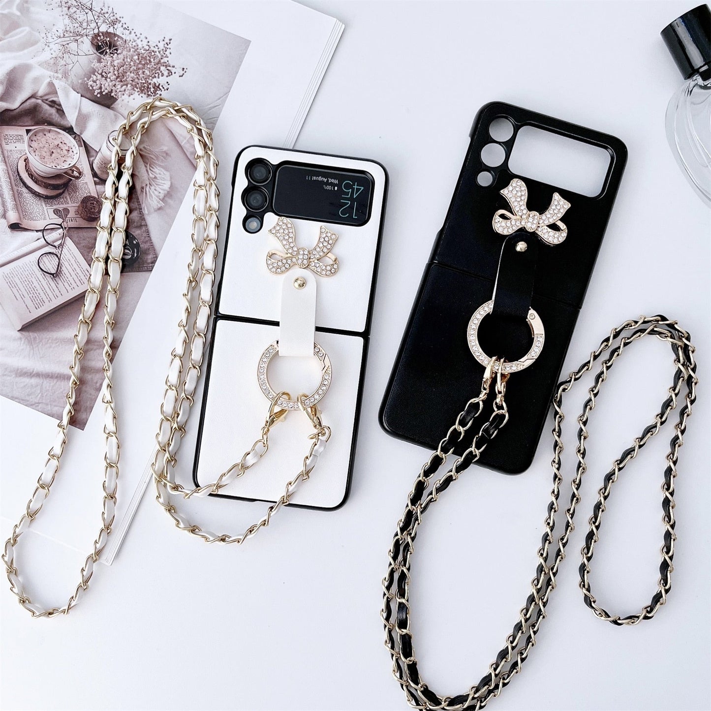 Luxury Crossbody Leather Case for Samsung Galaxy Z Flip 4