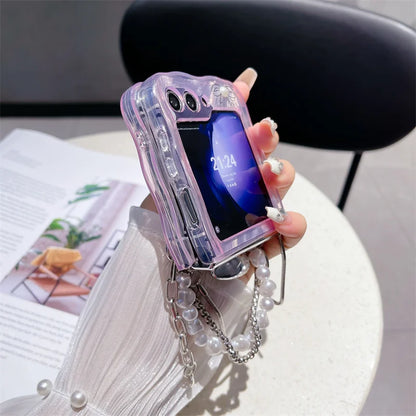 Cute Pearl Bow Case for Samsung Galaxy Z Flip 3/4/5
