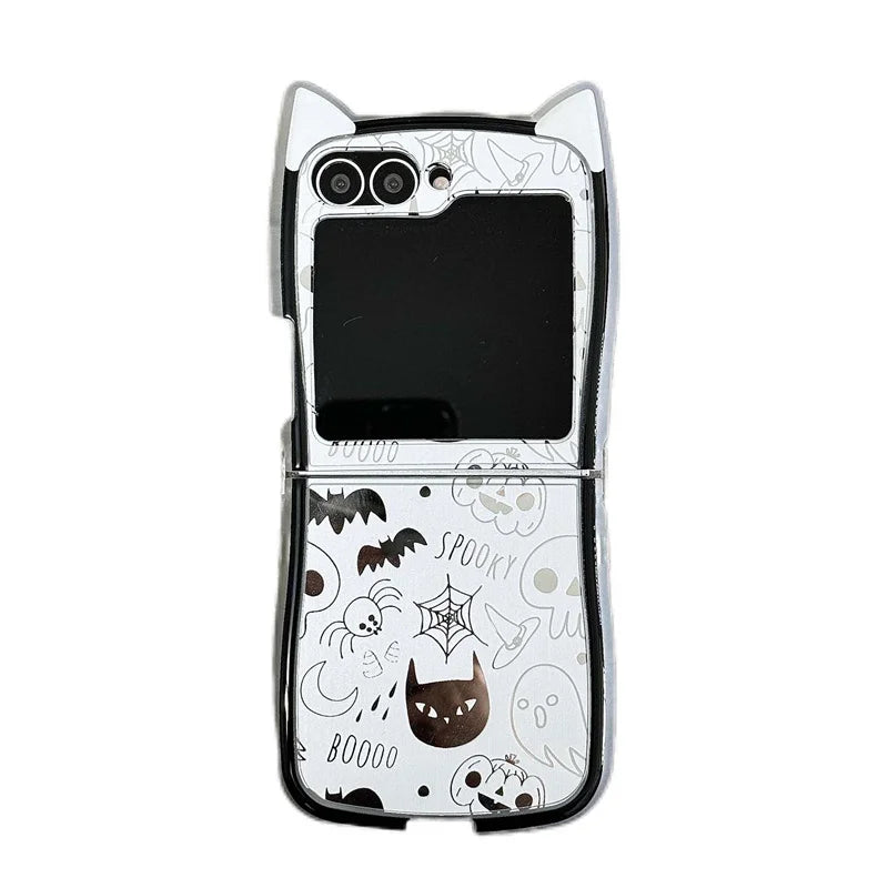 Halloween Ghost Mirror Phone Case for Samsung Z Flip Series