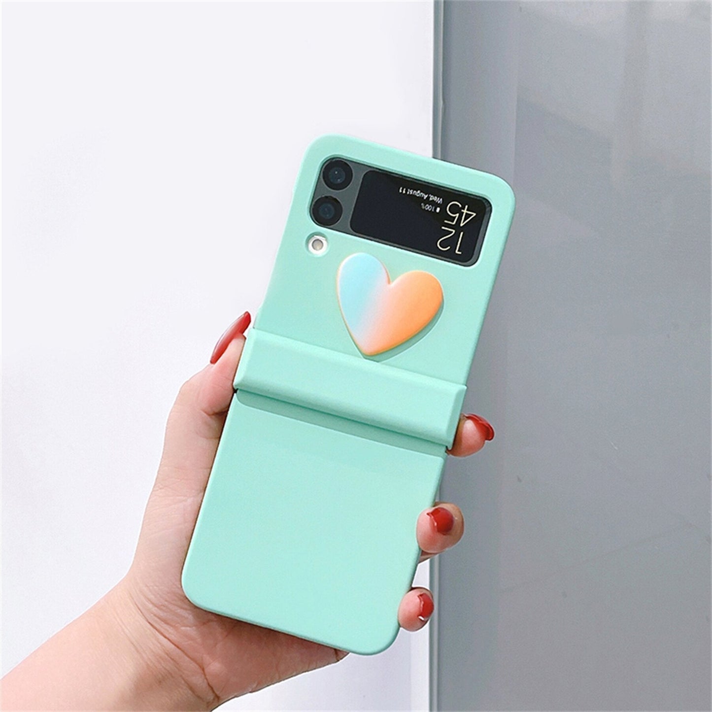 Cute 3D Gradient Heart Case for Samsung Galaxy Z Flip 4