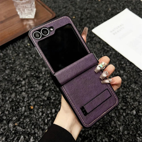 Vintage Leather Stand Case for Galaxy Z Flip Series